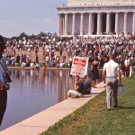 Crowd gathering at the Lincoln Memorial for the March on Washington in I AM NOT YOUR NEGRO, a Magnolia Pictures release. Photo courtesy of Magnolia Pictures