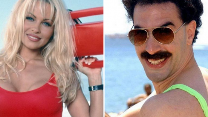 Pamela Anderson e Sacha Baron Cohen