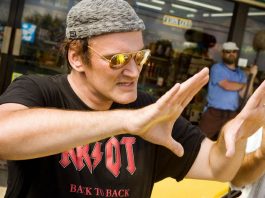 Quentin Tarantino sul set