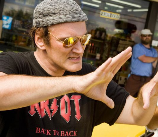 Quentin Tarantino sul set