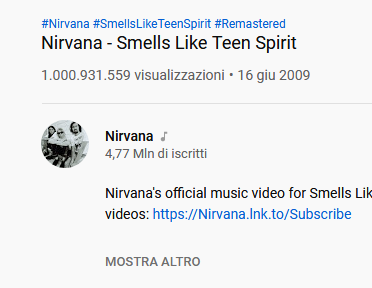 nirvana smells like teen spirit youtube