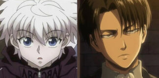 Anime Hunter x Hunter Killua e Attack on Titan Levi